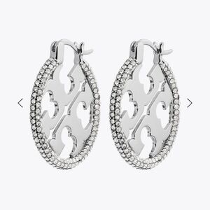 Tory Burch Miller Pave Earrings. NWT